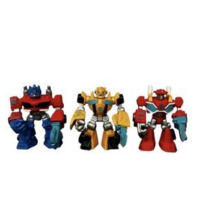 3 Playskool Transformers Rescue Bots: Optimus Prime, Heatwave & Bumblebee